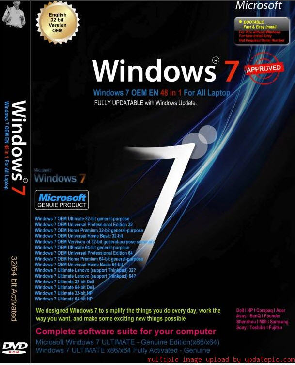 Microsoft Windows 7 All Editions 48 in 1 (x86/x64) แก้ไขแล้ว 201102-01-110704-1